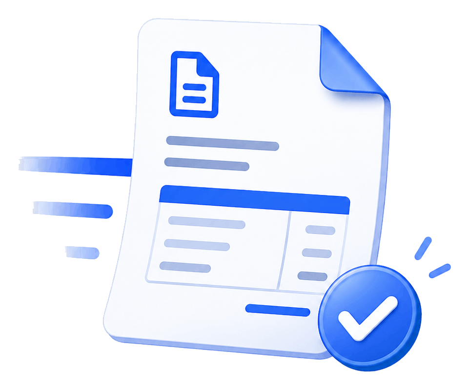 Invoice document illustration